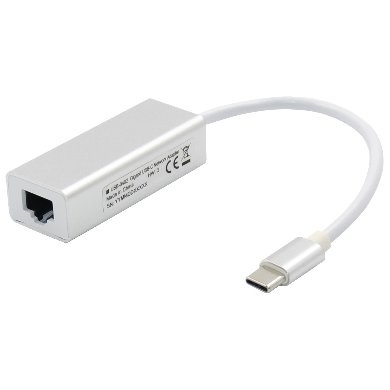 BRobotix Adaptador USB C 3.0 Macho - RJ-45 Hembra, 15cm, Blanco