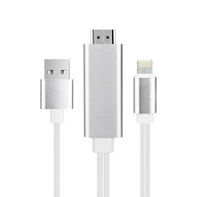 BRobotix Adaptador Lightning  - HDMI, Blanco, iPhone/iPad
