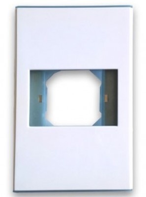 BRobotix Placa de Pared, 1 Puerto, Blanco