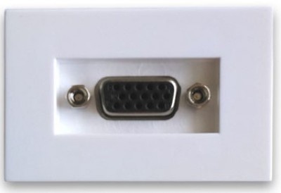 BRobotix Tapa VGA, 1 Puerto, Conector Hembra, Blanco