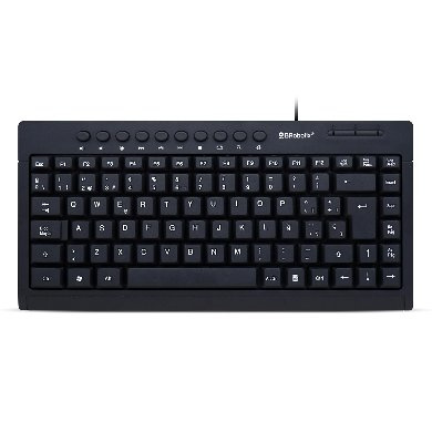 Teclado BRobotix 963067, Alámbrico, USB, Negro (Español)