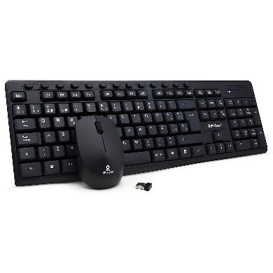 Kit de Teclado y Mouse BRobotix 963111, Inalámbrico, USB, Negro (Español)