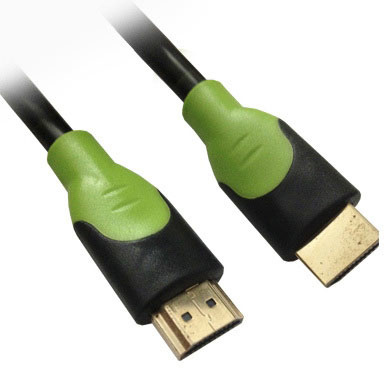 BRobotix Cable HDMI 1.3 Macho - HDMI 1.3 Macho, 1080p, 4 Metros, Negro/Verde