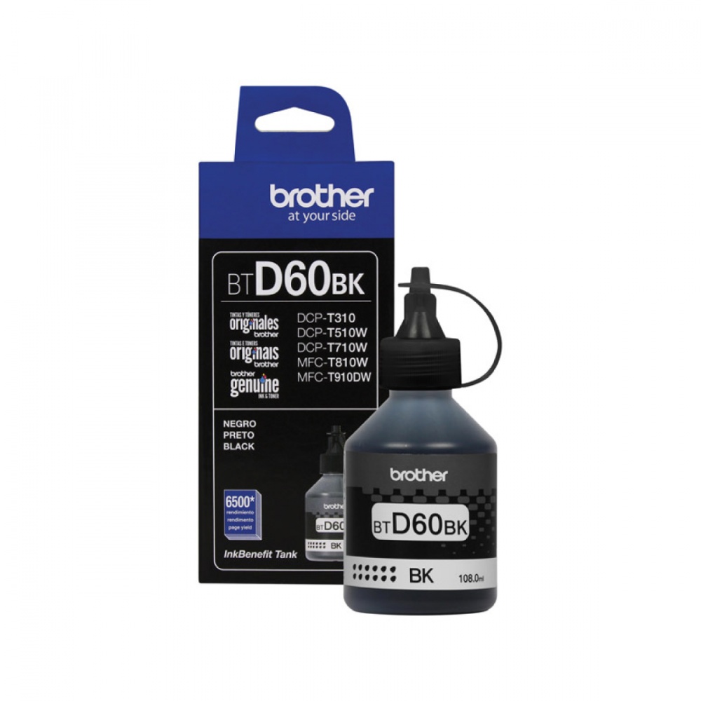 Tanque de Tinta Brother BTD60BK Negro, 6500 Páginas