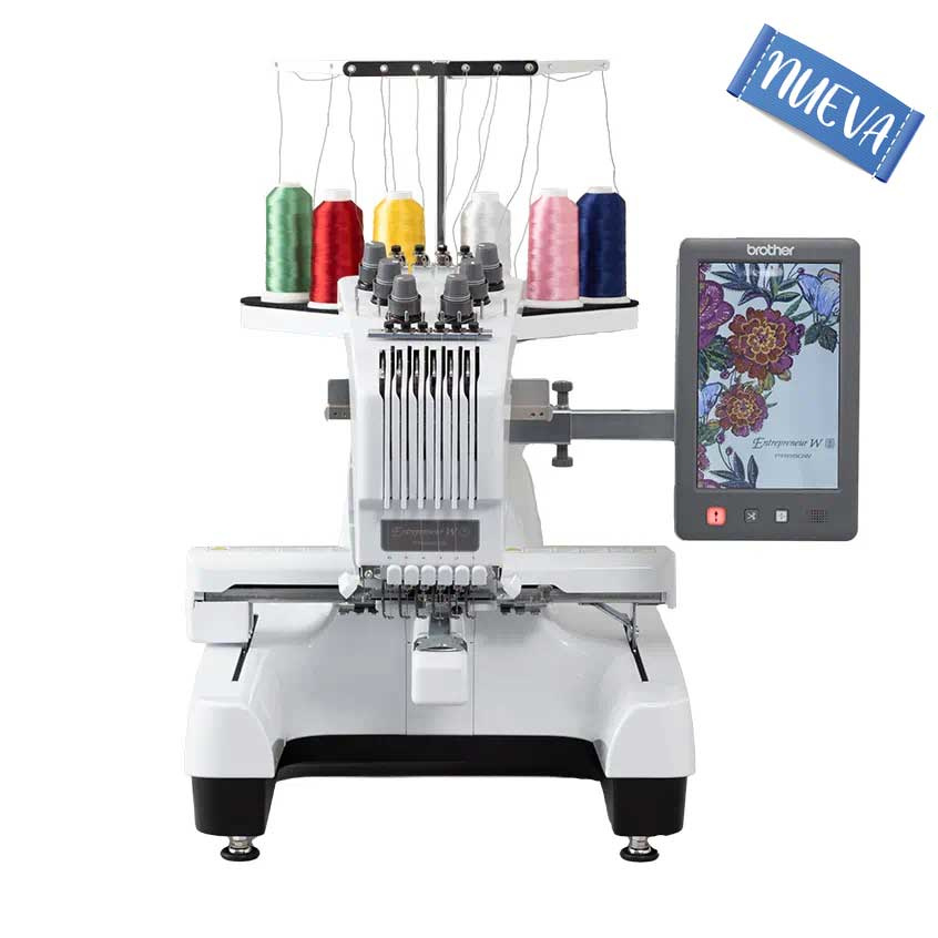 Brother PR680W Máquina Bordadora Automática, 6 Agujas, Pantalla Táctil, Blanco