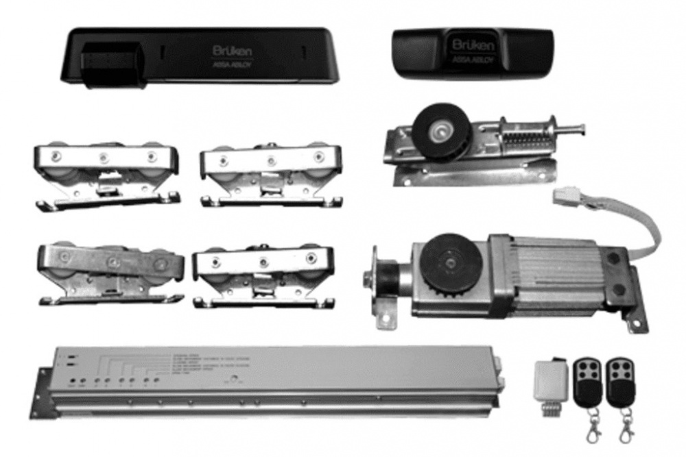 Bruken Assa Abloy Sistema de Automatización MX67494 para Puerta Deslizable, Acero Galvanizado