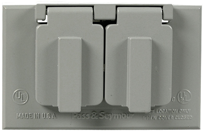 Bticino Tapa para Intemperie CA8-GH, 2 Puertos, Gris