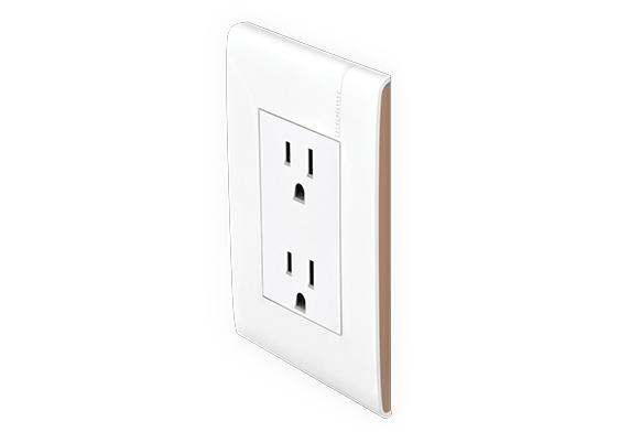 Bticino Tomacorriente E6028NMKPTL, 2 Enchufes, 127 - 250V, 15A, Blanco