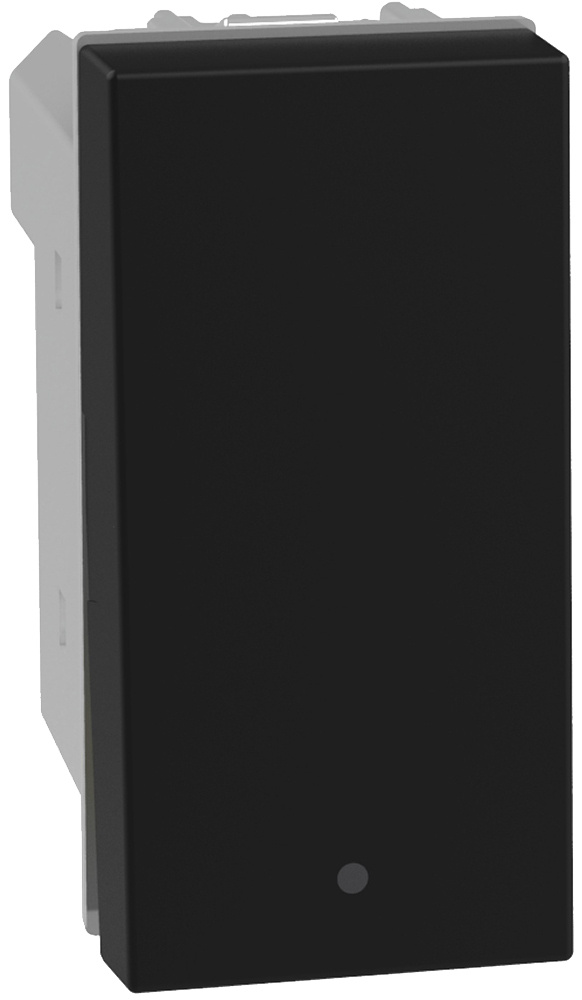 Bticino Interruptor JB4003Q, 3 Vías, 15A, 127V, Negro Mate