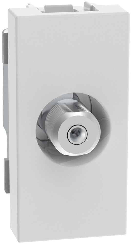 Bticino Placa de Pared JW4202FQ, Coaxial, 1 Puerto, Blanco
