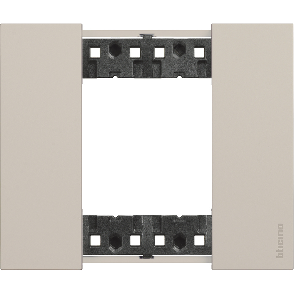 Bticino Placa de Pared KA4802KM, 2 Puertos, Arena