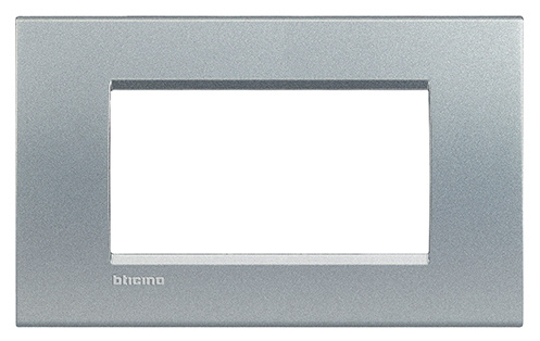 Bticino Placa para Pared LNA4804TE, Plata