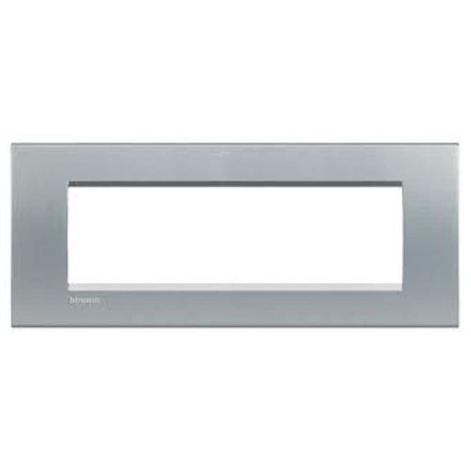 Bticino Placa para Pared LNA4807TE, 1 Pieza, Plata