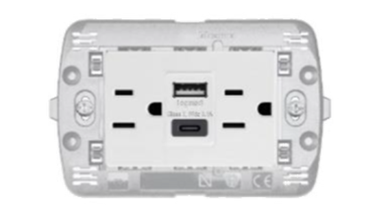 Bticino Tomacorriente N4188AC, 2 Enchufes, 127V, 15A, Blanco