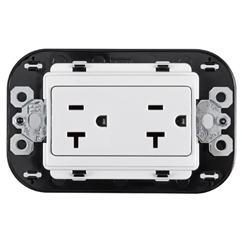 Bticino Tomacorriente QZ4029GC, 1 Enchufes, 125V, 20A, Blanco