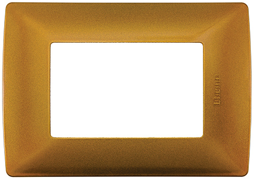 Bticino Placa de Pared QZ4803M3XOC, 3 Puertos, Ocre