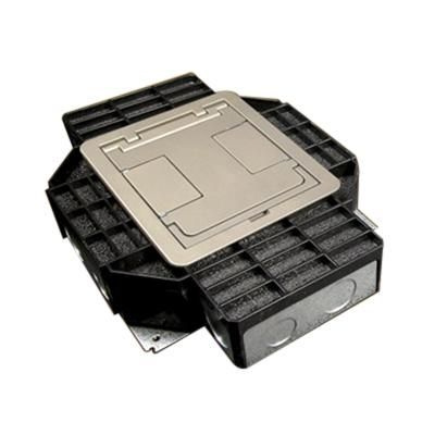 Bticino Caja de 4 Salidas, Negro/Plata