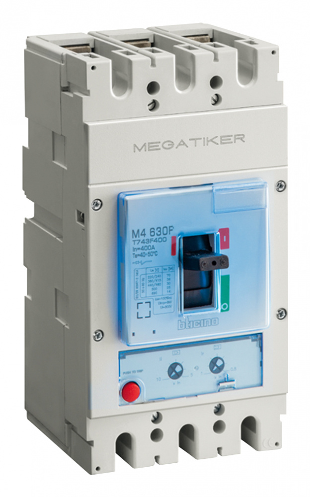 Bticino Interruptor Termomagnético 3 Polos T743F400, 600V, 400A