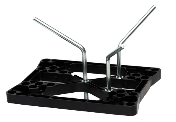 Bunker Base de Fijación MBFB, para Cemento/Terrenos no uniformes y/o Poco Compactos, para MB, Negro