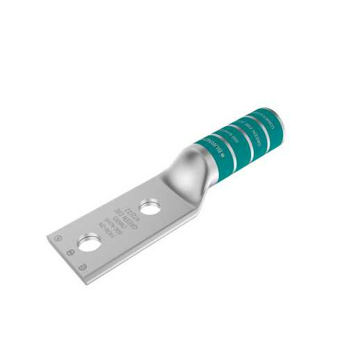 Burndy Terminal para Cable YA362N, 2 Orificios 1/2", Cobre Estañado