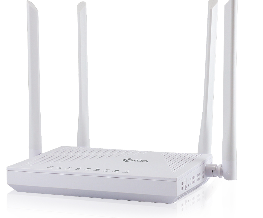 C-Data Unidad de Red Óptica FD504GW-DX-R461, Inalámbrico, 300 Mbit/s, 1x GPON + 4x RJ-45, 2.4/5GHz, 4 Antenas Externas de 5dBi