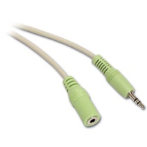 C2G Cable AUX 3.5mm Macho -  3.5mm Hembra, 3.6 Metros, Blanco/Verde