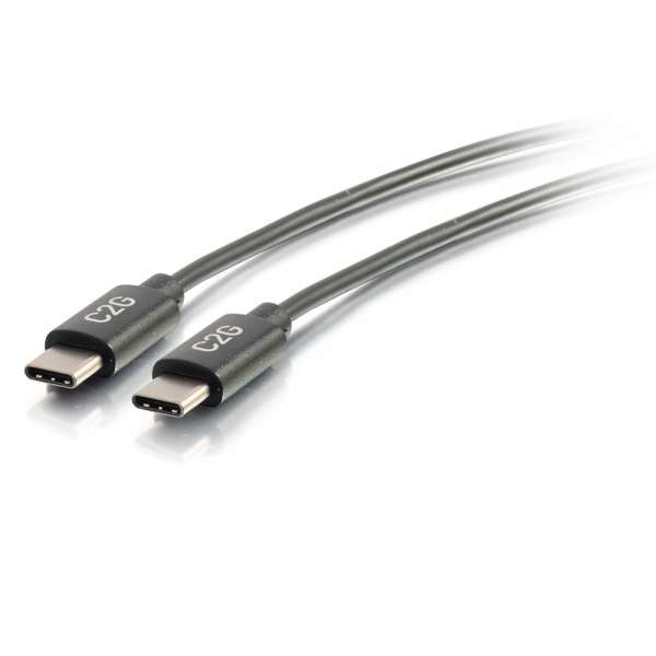C2G Cable USB C Macho - USB C Macho, 90cm, Negro