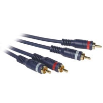 C2G Cable RCA Stereo Macho - RCA Stereo Macho, 7.6 Metros, Negro
