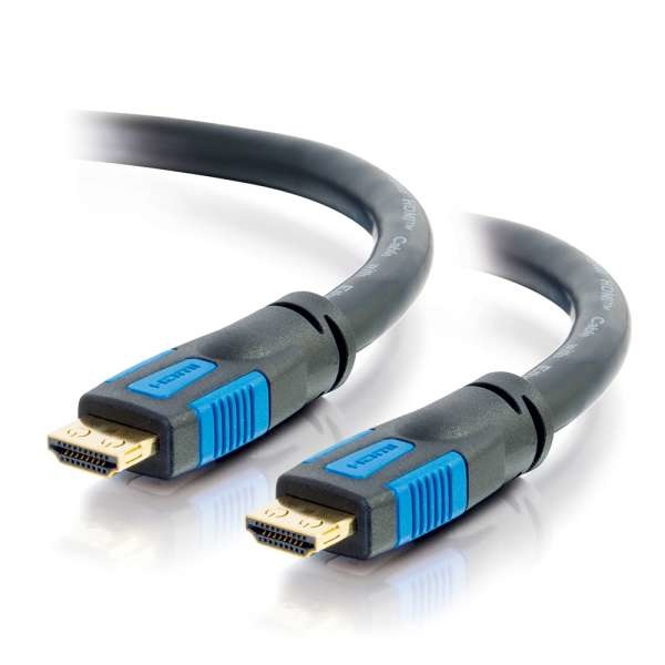 C2G Cable HDMI de Alta Velocidad con Conectores de Agarre 4K HDMI Macho - HDMI Macho, 7.6 Metros, Negro
