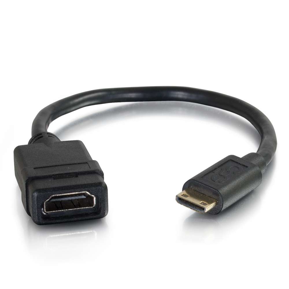 Compra C2G Cable Mini HDMI Macho HDMI Hembra, 20cm, Negro, 41356