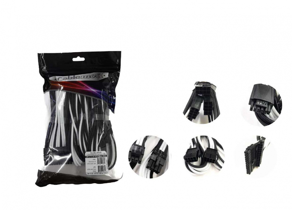 Cablemod Kit de Cables de Poder PCI Express, CMPCAB16P3KITNKKW3PKR