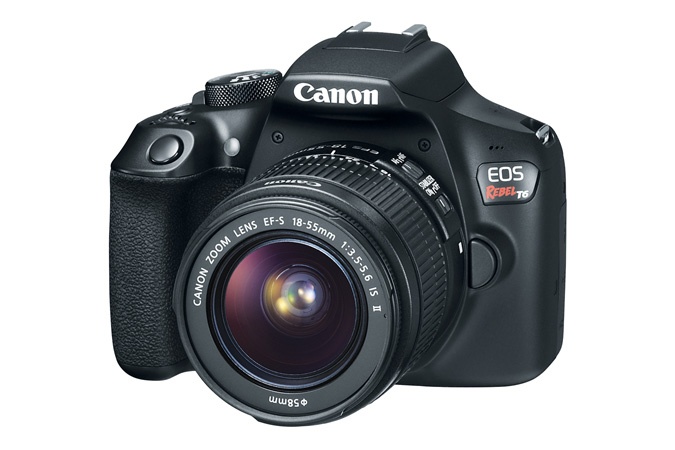 Cámara Réflex Canon EOS Rebel T6 con Sensor CMOS, 18MP, Negro + EF-S 18-55mm + EF 75-300mm