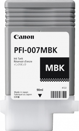 Tanque de Tinta Canon PFI-007MBK Negro Mate, 90ml