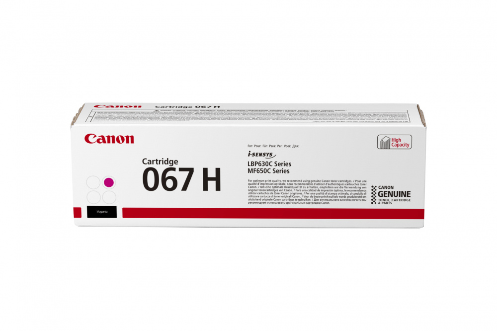 Tóner Canon Cartridge 067H Alto Rendimiento Magenta, 2.350 Páginas