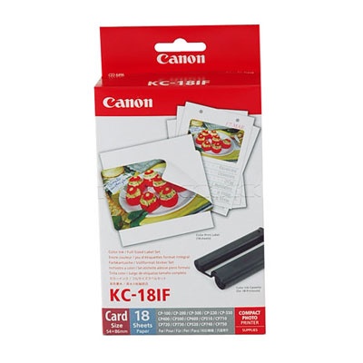 Canon Etiquetas Adhesivas KC-18IF, 54 x 86mm, 18 Hojas