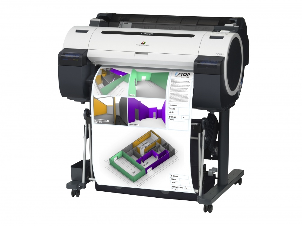 Plotter Canon imagePROGRAF iPF670 24'', Color, Inyección, Print - incluye Pedestal ― Para validar garantía debes adquirir póliza de instalación con pago adicional, consulta con servicio al cliente
