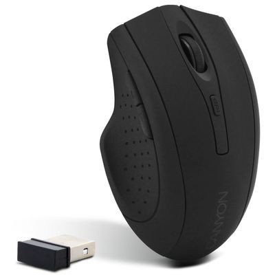Mouse Canyon Óptico CNL-MBMSOW02, Inalámbrico, USB, 1600DPI, Negro