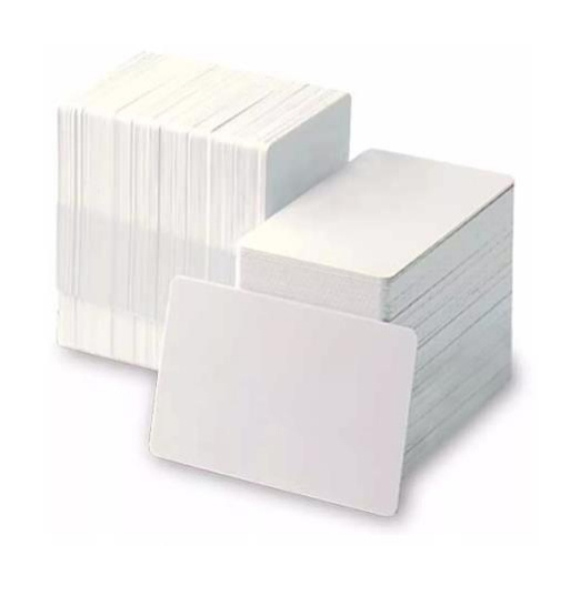 Card Depot Tarjetas de PVC para Credenciales, 8.6 x 5.5cm, Blanco, 100 Tarjetas, para Impresoras Epson