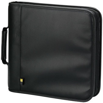 Case Logic Estuche de Polipiel para CD/DVD, 128 Discos, Negro