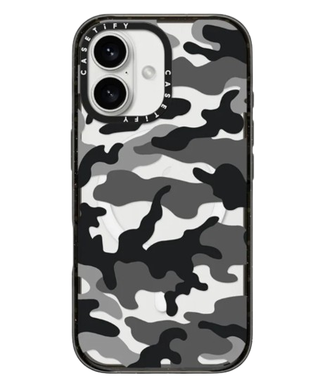 Casetify Funda Camo Over Black para iPhone 16, Multicolor