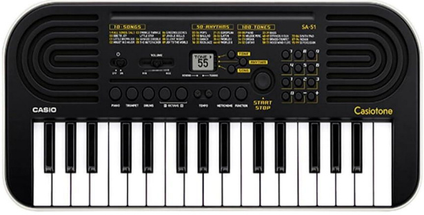 Casio Teclado Digital SA-51, 32 Teclas, 32 Tonos, USB