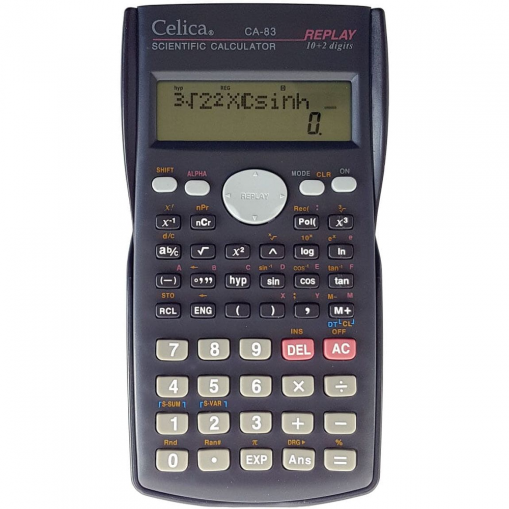 Celica Calculadora Científica CA-83, 240 Funciones, 12 Dígitos, Batería, Negro