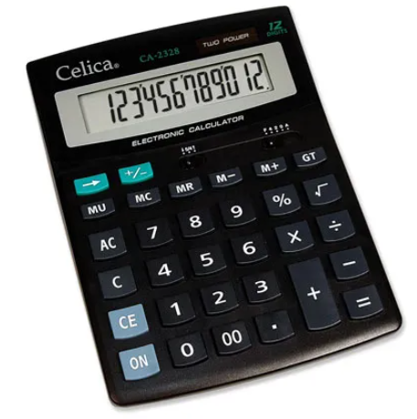 Celica Calculadora de Escritorio CLPCACAB015, 10+2 Dígitos, Negro