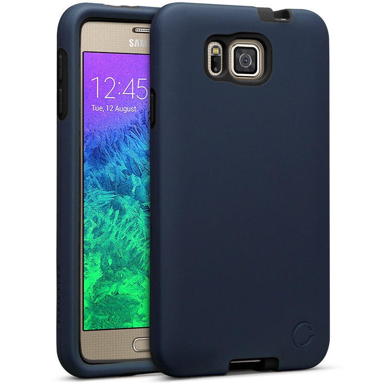 Cellairis Funda Rapture Elite para Samsung Galaxy Alpha, Azul Marino/Negro