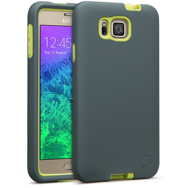 Cellairis Funda Rapture Elite para Samsung Galaxy Alpha, Gris/Verde