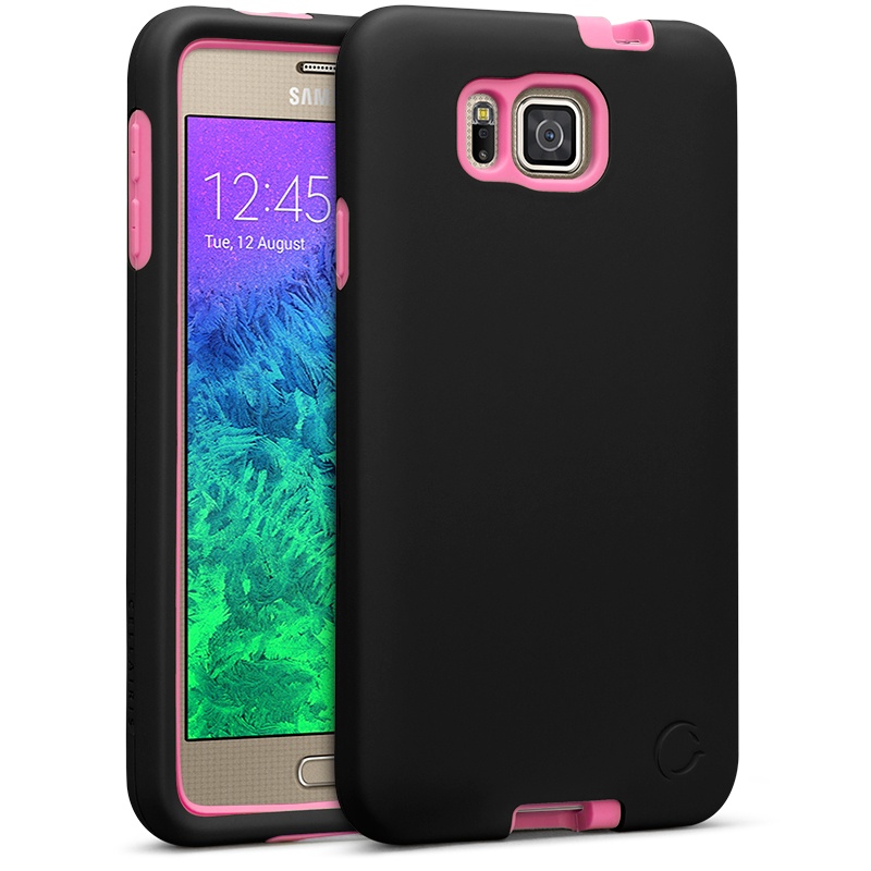 Cellairis Funda Rapture Elite para Samsung Galaxy Alpha, Negro/Rosa