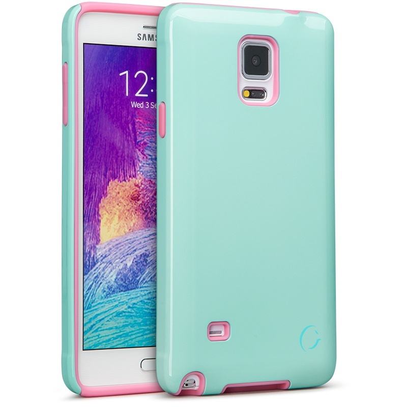 Cellairis Funda Aero Opposites Attract para Samsung Galaxy Note 4, Azul/Rosa