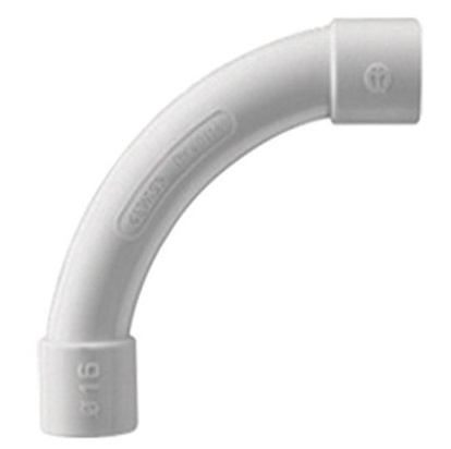 Charofil Curva de Radio Estrecho PVC 3/4'', Gris