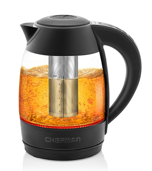 Chefman Hervidor de Agua Eléctrico RJ11-17-TCTI, 1.8L, 1000W