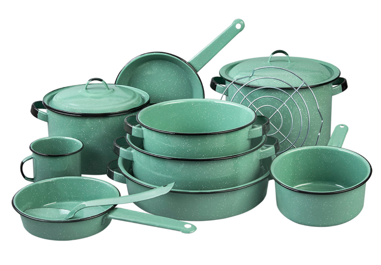 Cinsa Batería de Cocina Yaqui, Acero Vitrificado, Antiadherente, 13 Piezas